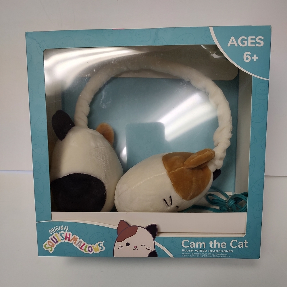 NWOT Squishmallows "Cam" Plush Wired Headphones 🎧